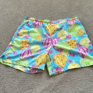 Lilly Pulitzer hot air balloon print swim trunks